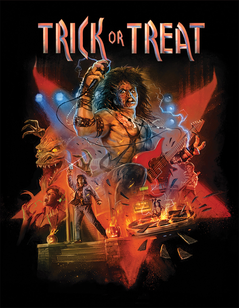 Cover B LIMITED Trick or Treat (Synapse 3 Disc LE CD / 4k UHD / Blu-Ray All Region)