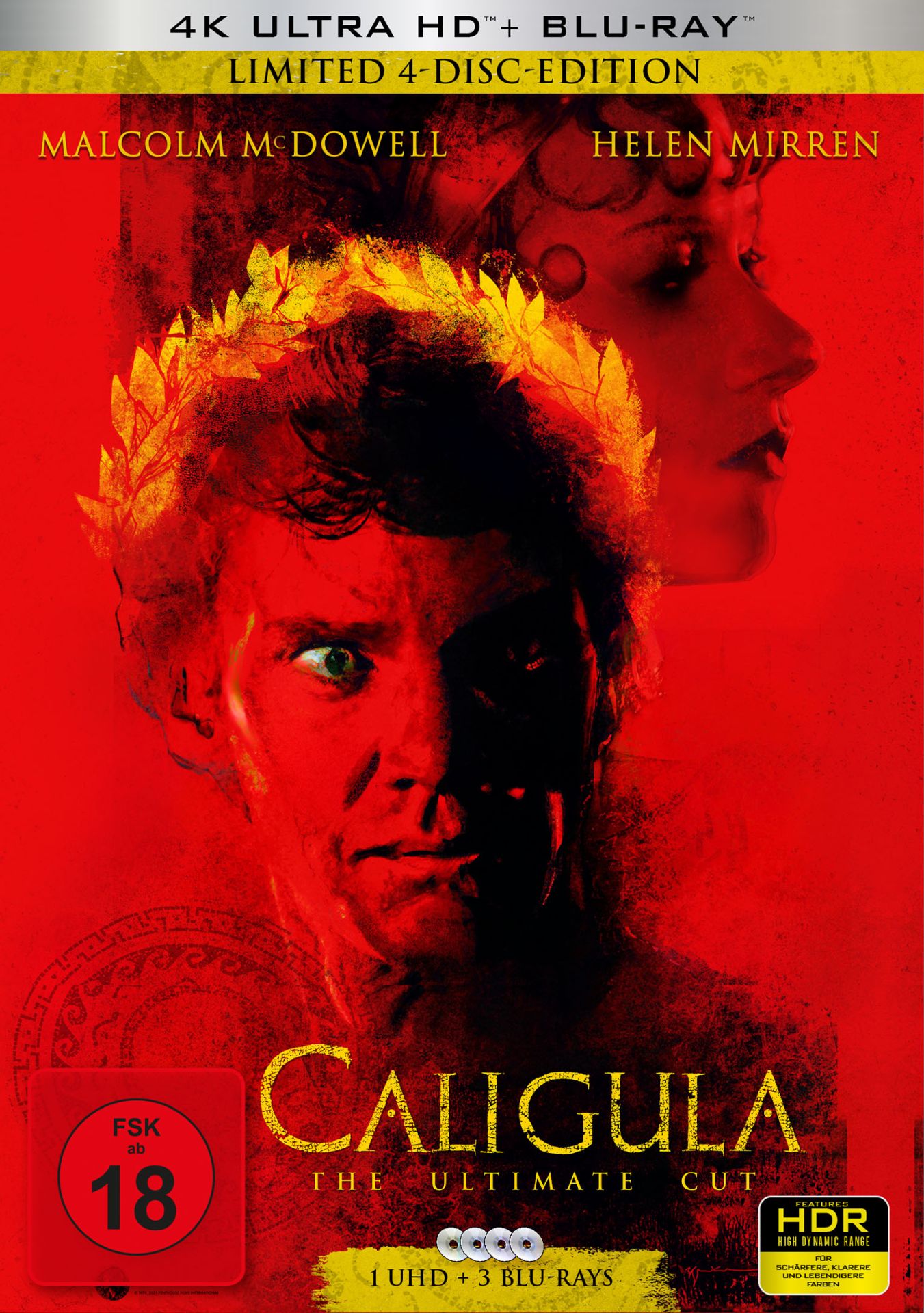 (LE Mediabook) Caligula The Ultimate Cut (4 Disc Mediabook 4k UHD / Blu-Ray Region B)